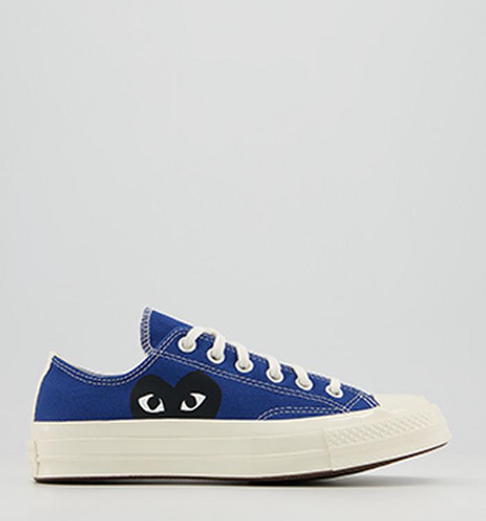 Comme Des Garcons Converse Chuck Taylor Low 70s X PLAY CDG Trainers Blue Blue