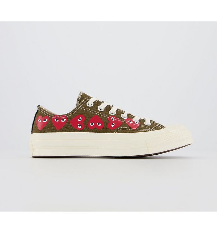 Comme Des Garcons Ct Lo 70s X Play Cdg In Khaki And Red