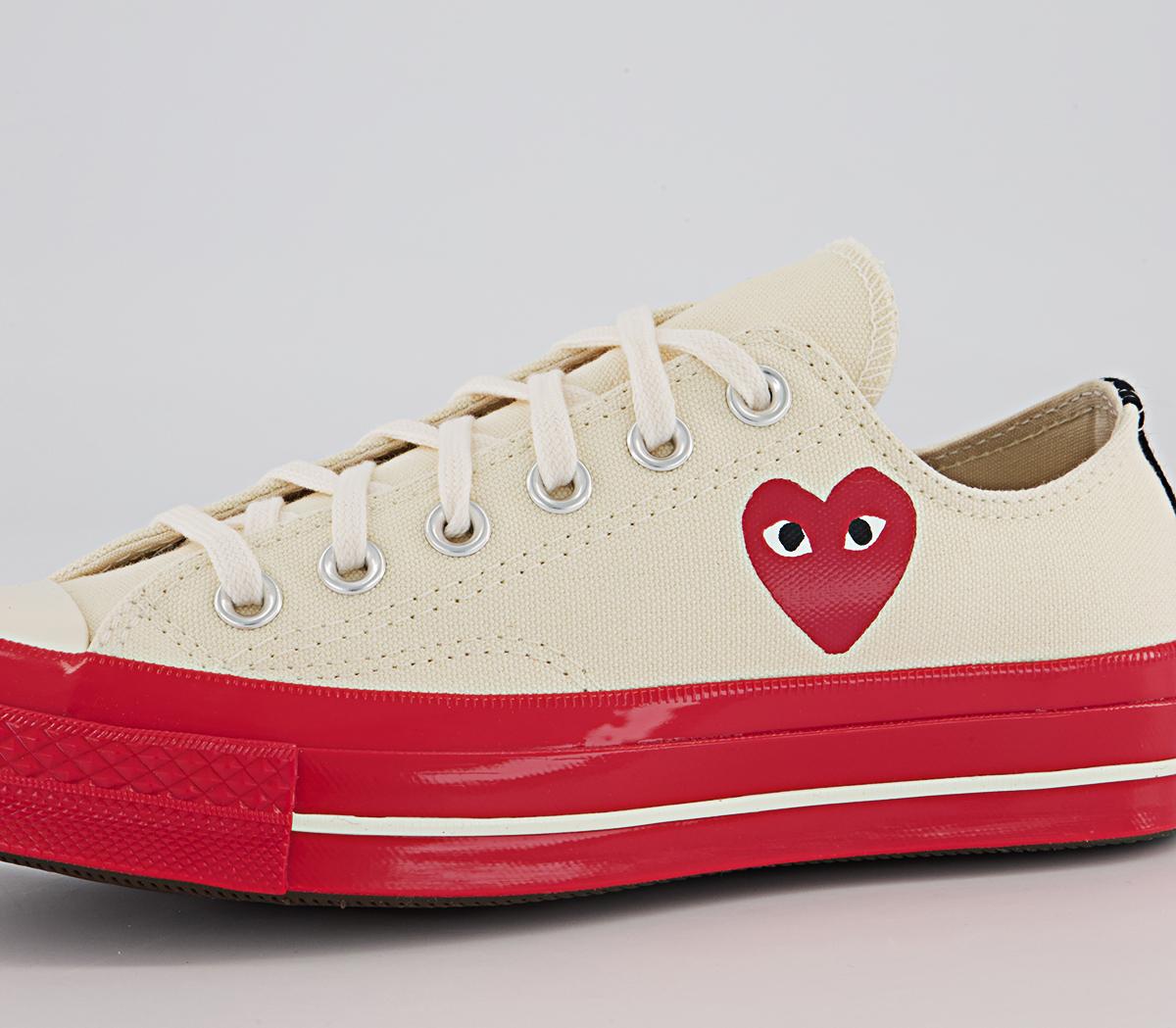 Comme Des Garcons Ct Lo 70s X Play Cdg Trainers Comme Des Garcons Ct Lo 70s X Play Cdg Trainers Beige Red