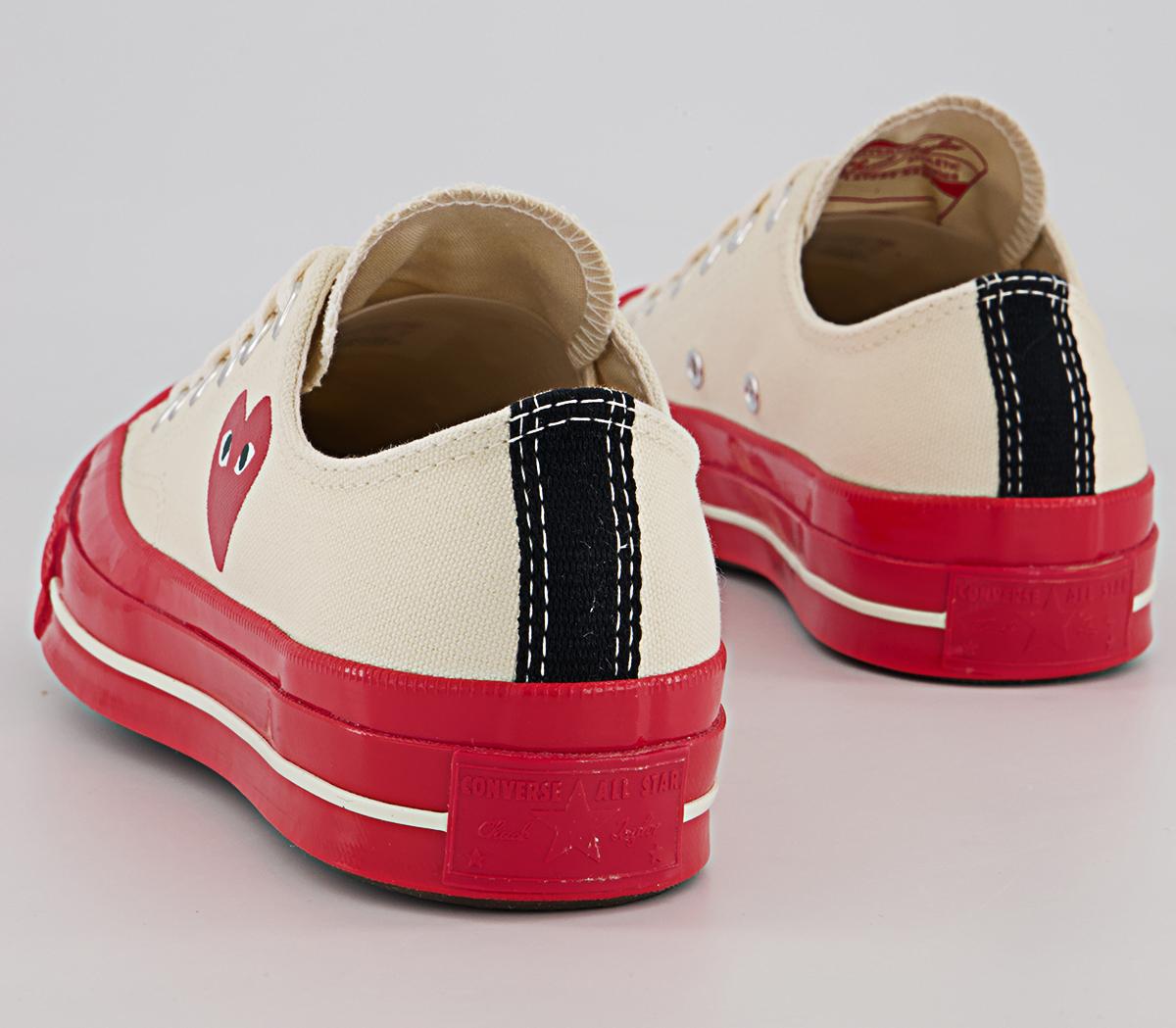Comme Des Garcons Ct Lo 70s X Play Cdg Trainers Comme Des Garcons Ct Lo 70s X Play Cdg Trainers Beige Red