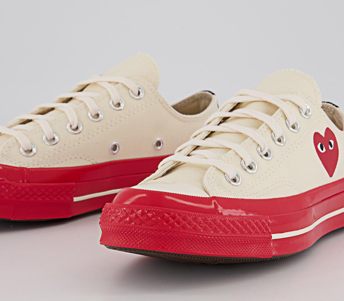 Comme Des Garcons Ct Lo 70s X Play Cdg Trainers Comme Des Garcons Ct Lo 70s X Play Cdg Trainers Beige Red