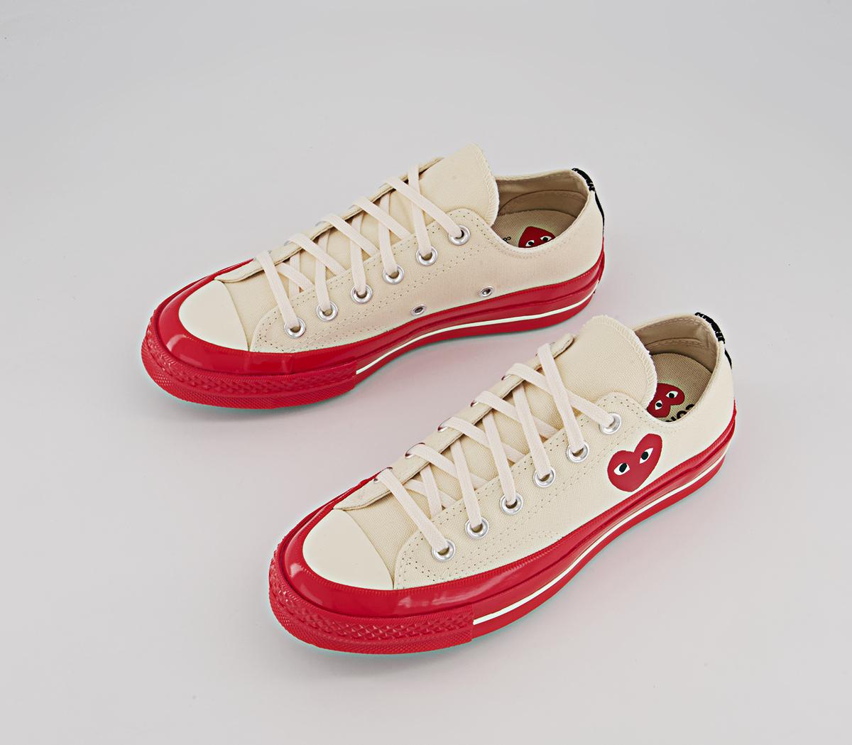 Comme Des Garcons Ct Lo 70s X Play Cdg Trainers Comme Des Garcons Ct Lo 70s X Play Cdg Trainers Beige Red