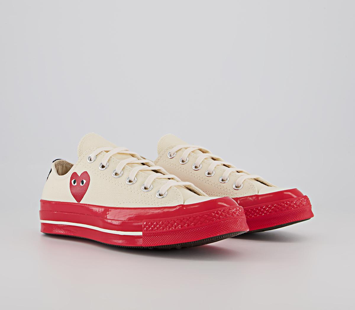 Comme Des Garcons Ct Lo 70s X Play Cdg Trainers Comme Des Garcons Ct Lo 70s X Play Cdg Trainers Beige Red