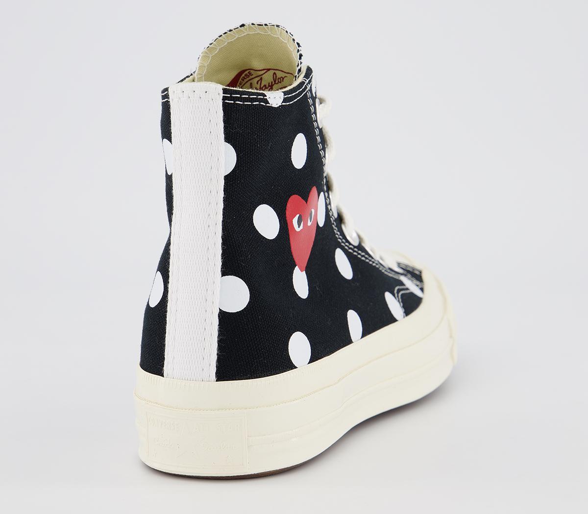 Comme Des GarconsConverse Chuck Taylor Hi 70s X PLAY CDG TrainersPolka Black