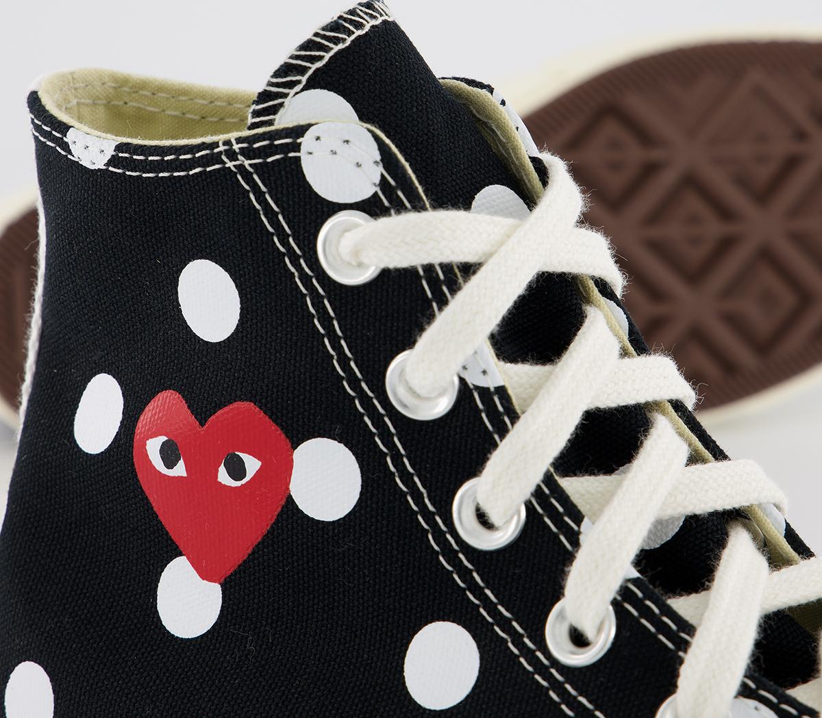 Comme Des GarconsConverse Chuck Taylor Hi 70s X PLAY CDG TrainersPolka Black