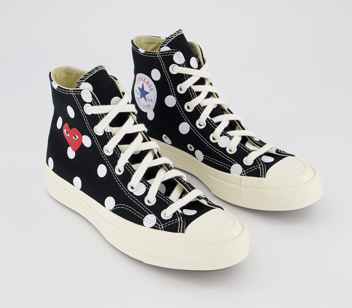 Comme Des GarconsConverse Chuck Taylor Hi 70s X PLAY CDG TrainersPolka Black