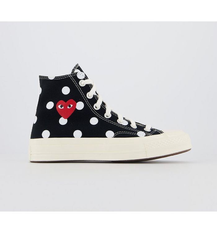 Comme Des Garcons Ct Hi 70 S X Play Cdg Polka In Black, White And Red