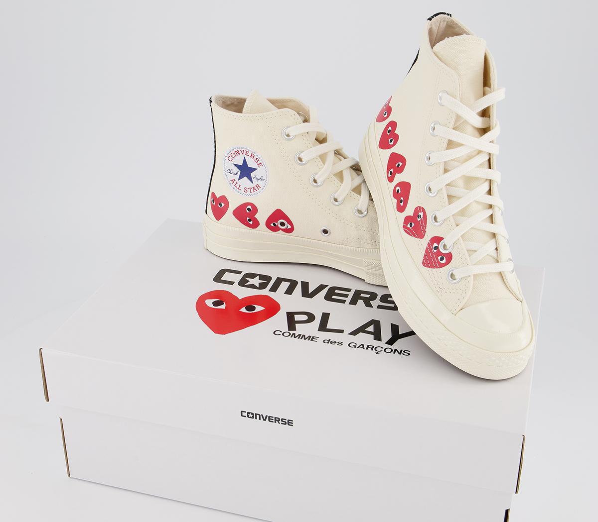 Comme Des Garcons Converse Chuck Taylor Hi 70s X PLAY CDG Trainers Off ...