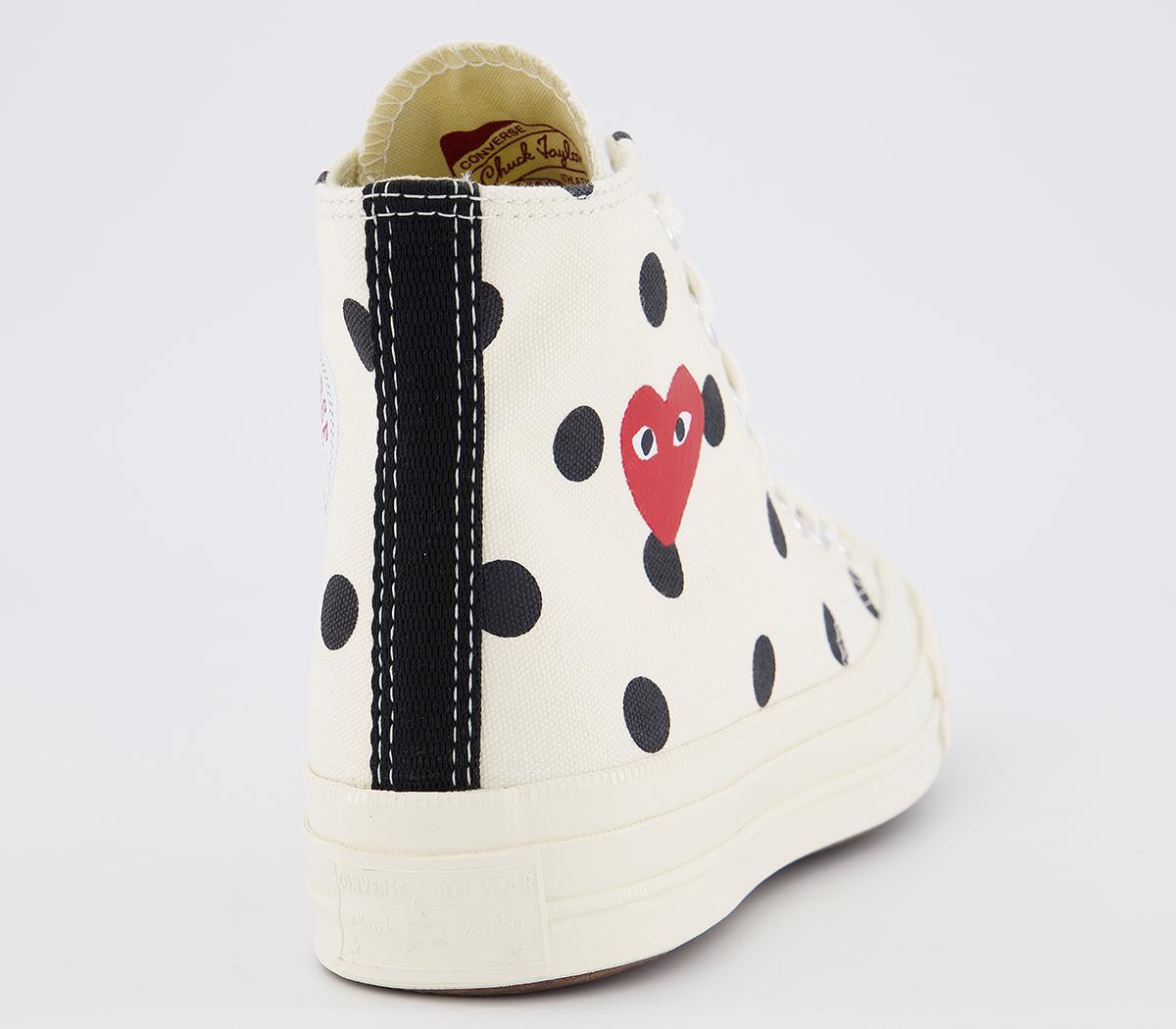 Comme Des Garcons Ct Hi 70s X Play Cdg Trainers Comme Des Garcons Ct Hi 70s X Play Cdg Trainers Polka Off White