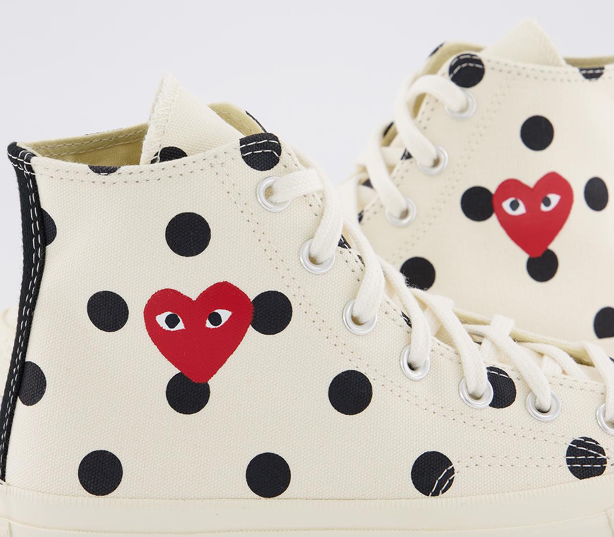 Comme Des Garcons Ct Hi 70s X Play Cdg Trainers Comme Des Garcons Ct Hi 70s X Play Cdg Trainers Polka Off White