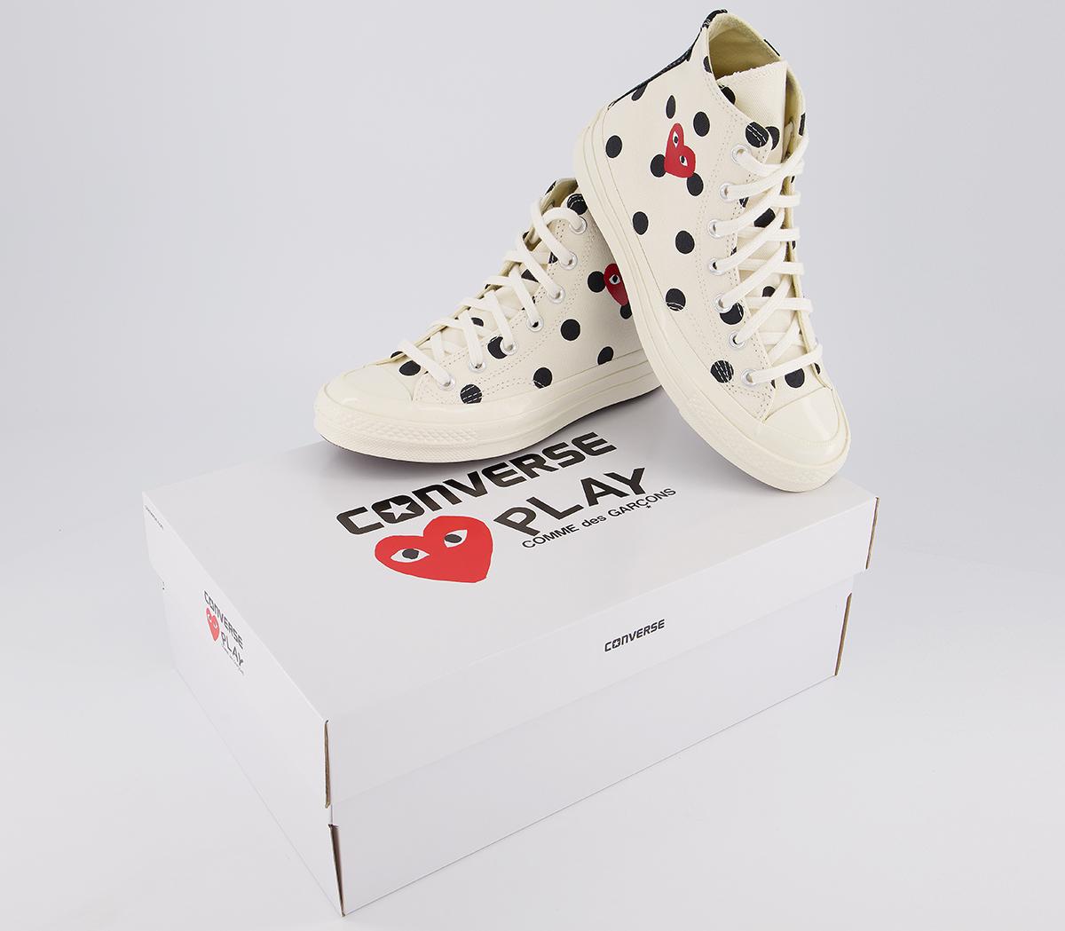 Comme Des Garcons Ct Hi 70s X Play Cdg Trainers Comme Des Garcons Ct Hi 70s X Play Cdg Trainers Polka Off White