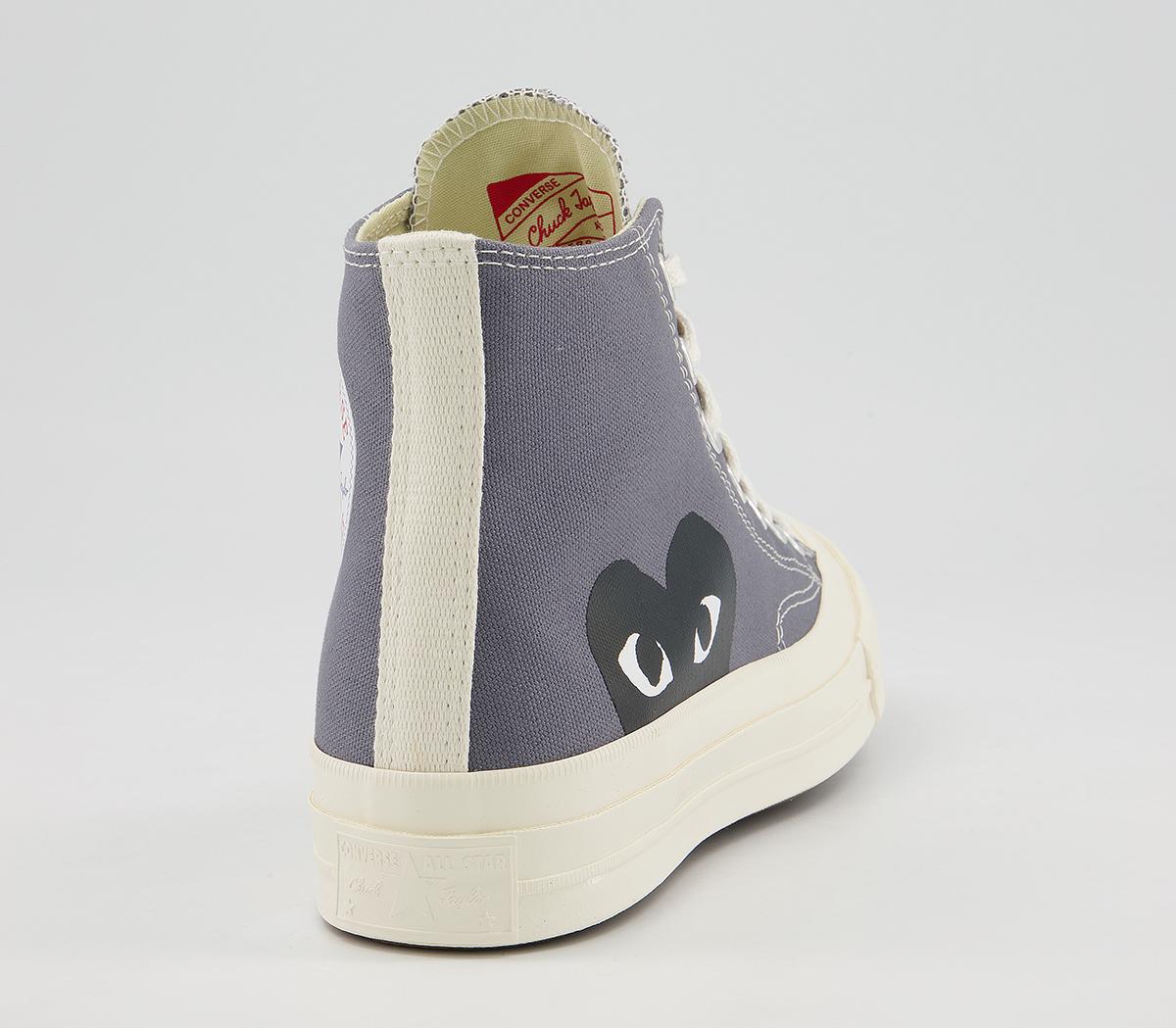 Comme Des Garcons Converse Chuck Taylor Hi 70s X PLAY CDG Trainers Grey ...