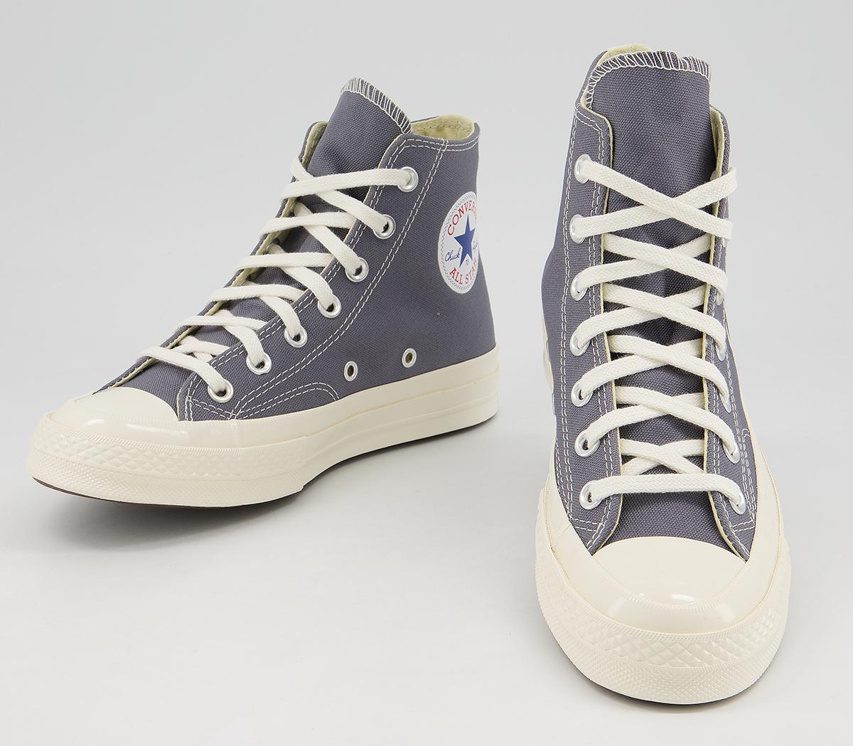 Comme Des Garcons Converse Chuck Taylor Hi 70s X PLAY CDG Trainers Grey ...