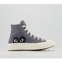 Fuerza Sandalias cortar Comme Des Garcons Converse Chuck Taylor Hi 70s X PLAY CDG Trainers Grey -  Women's Trainers