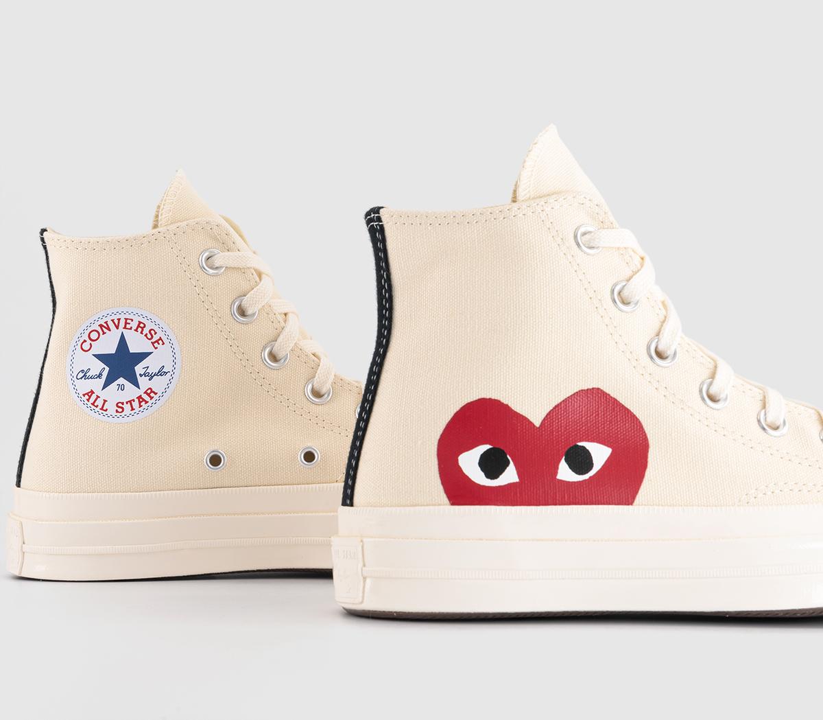 Comme Des Garcons Ct Hi 70s X Play Cdg Trainers Beige - Unisex Sports