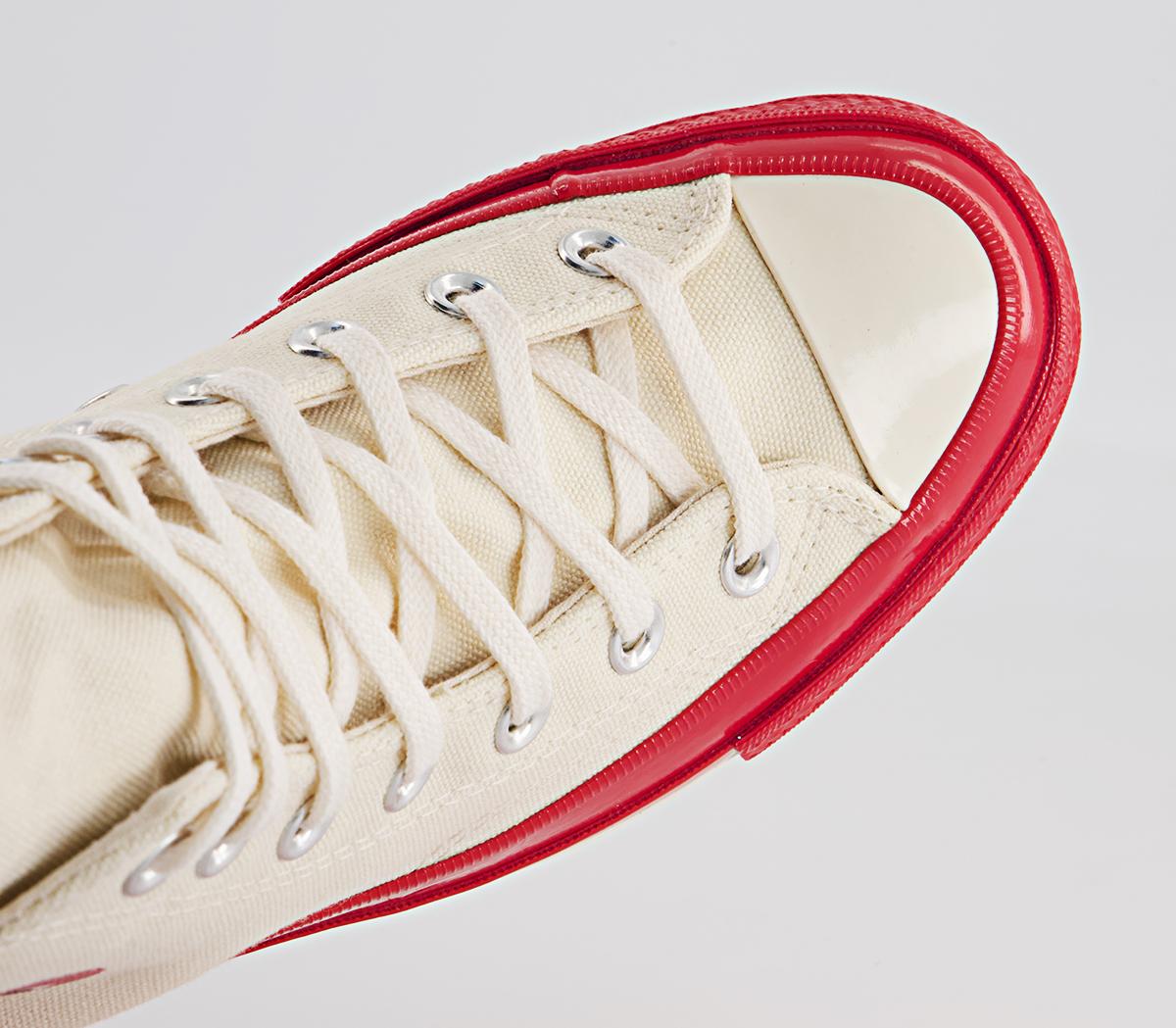 Comme Des Garcons Ct Hi 70s X Play Cdg Trainers Comme Des Garcons Ct Hi 70s X Play Cdg Trainers Beige Red