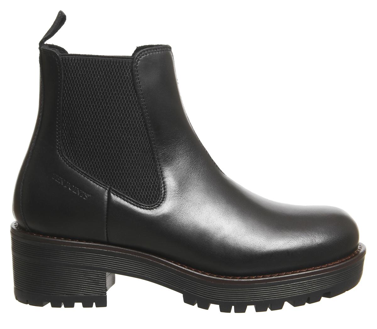 Ten Points Clarisse Chelsea Boots New Black Nubuck Women's Ankle Boots