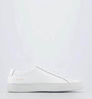 Common Projects Achillies Low W Trainers White Mono