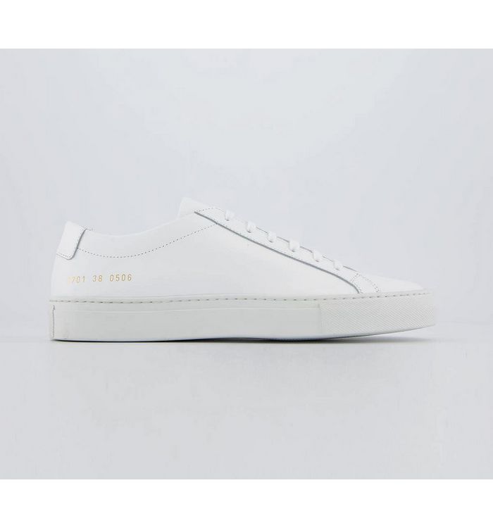 Common Projects Achillies Low W White Mono Leather