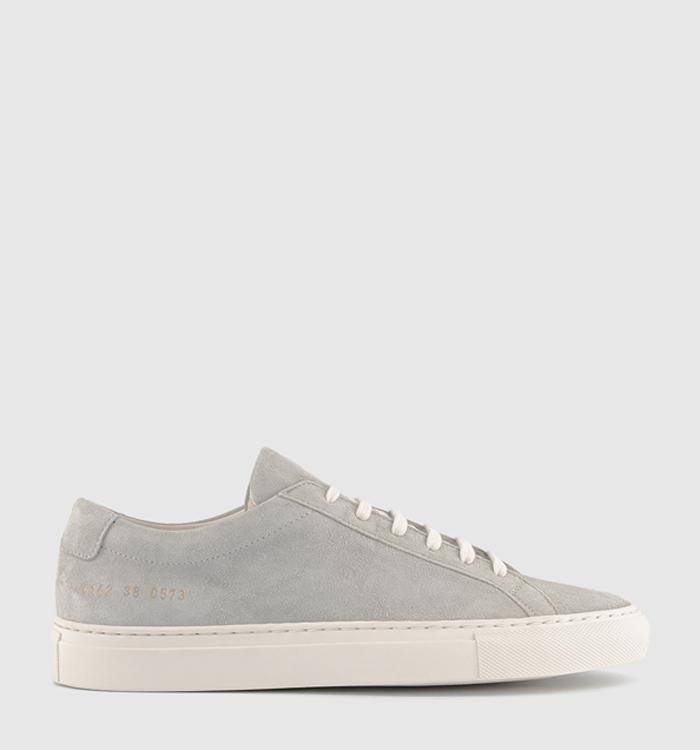 Common Projects Achillies Low W Trainers Light Grey Suede
