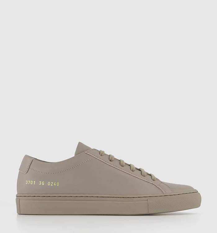 Common Projects Achillies Low W Trainers Taupe