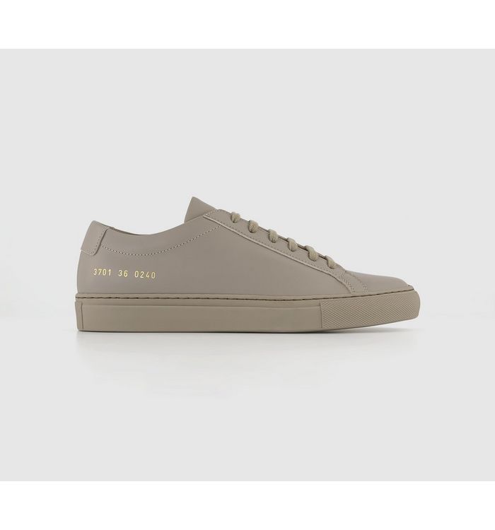 Common Projects Achillies Low W Trainers Taupe In Natural