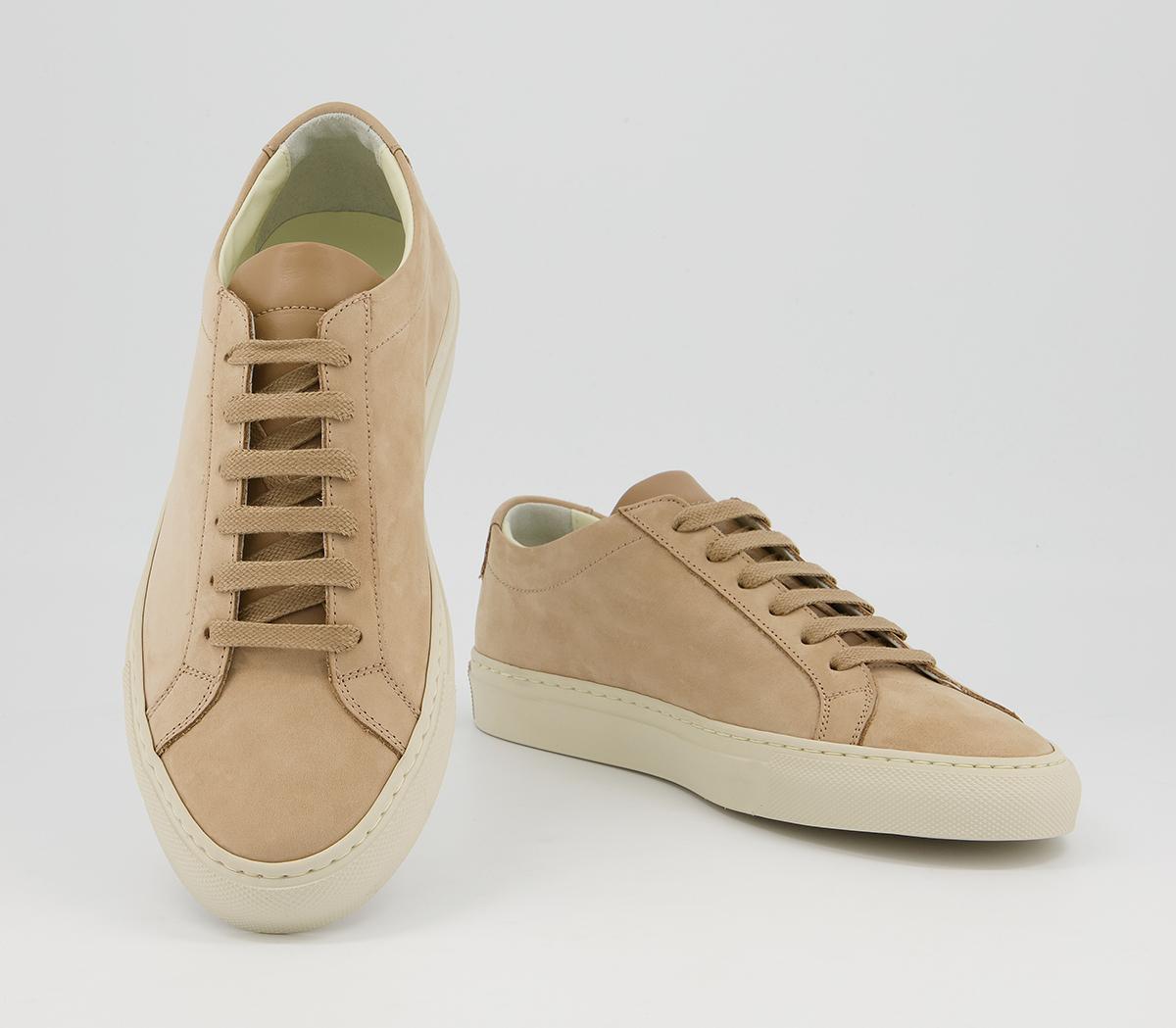 Common Projects Achillies Low Trainers W Nubuck Dark Nude - Women's ...