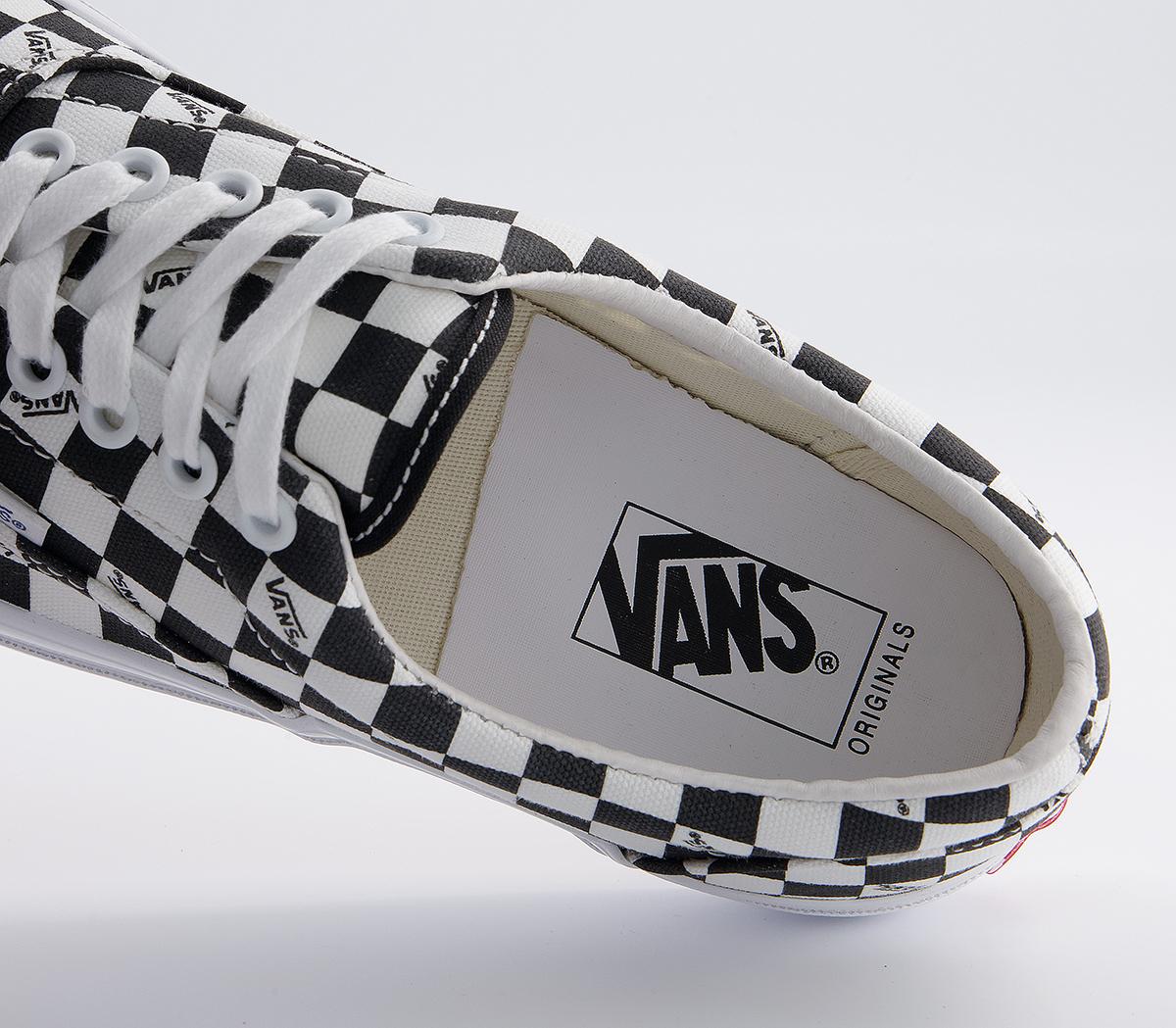 Vans Vault Og Era Lx Trainers Vans Vault Og Era Lx Trainers Checkerboard Logo Black