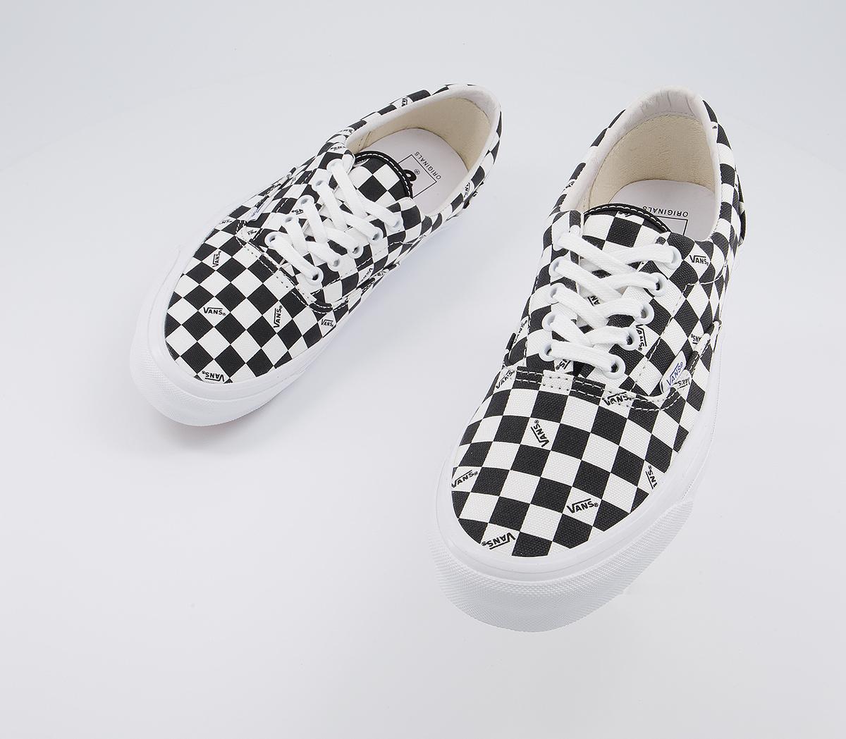 Vans Vault Og Era Lx Trainers Vans Vault Og Era Lx Trainers Checkerboard Logo Black