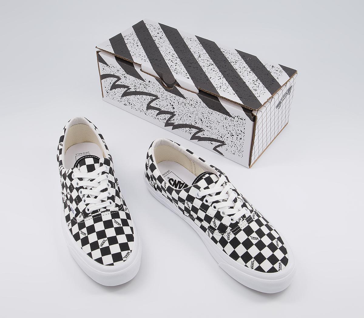 Vans Vault Og Era Lx Trainers Vans Vault Og Era Lx Trainers Checkerboard Logo Black