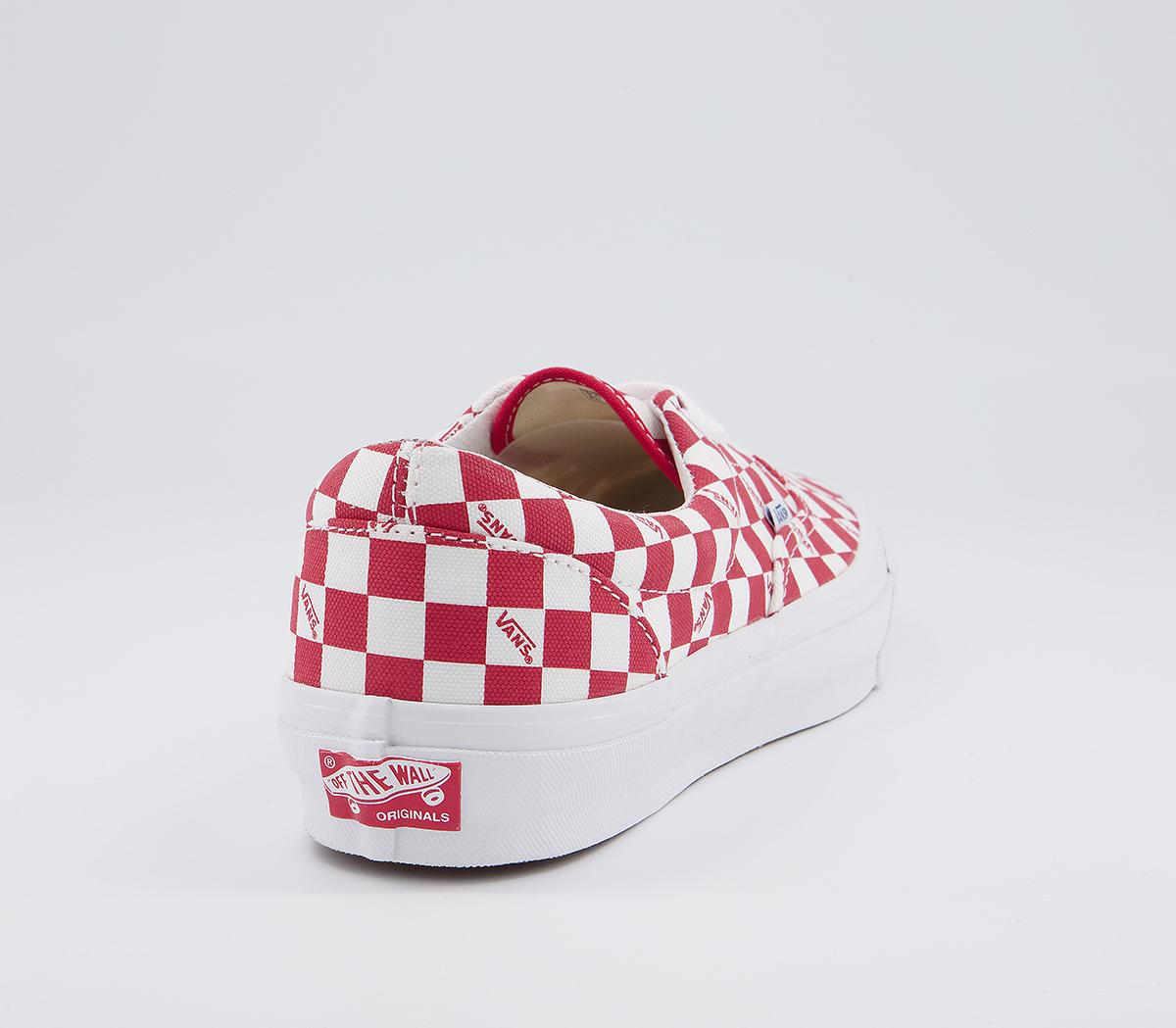 Vans Vault Og Era Lx Trainers Vans Vault Og Era Lx Trainers Checkerboard Logo Racing Red