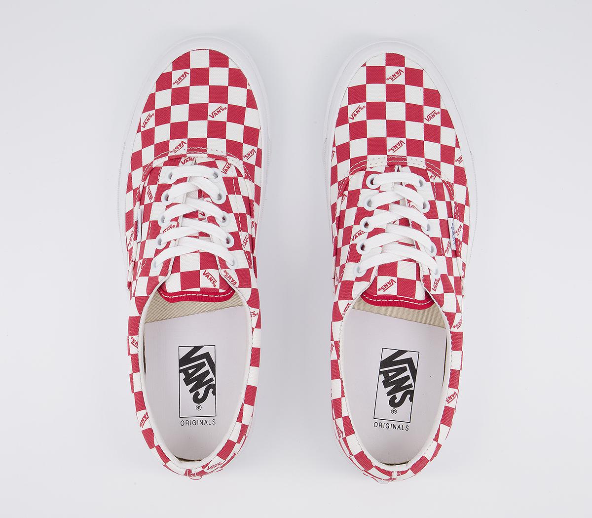 Vans Vault Og Era Lx Trainers Vans Vault Og Era Lx Trainers Checkerboard Logo Racing Red