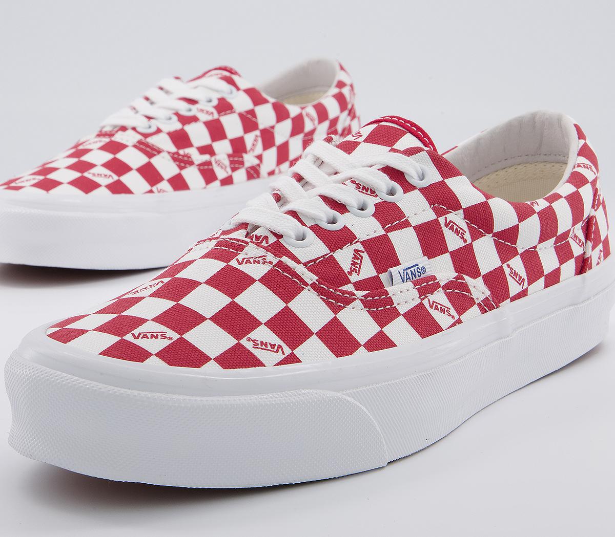 Vans Vault Og Era Lx Trainers Vans Vault Og Era Lx Trainers Checkerboard Logo Racing Red
