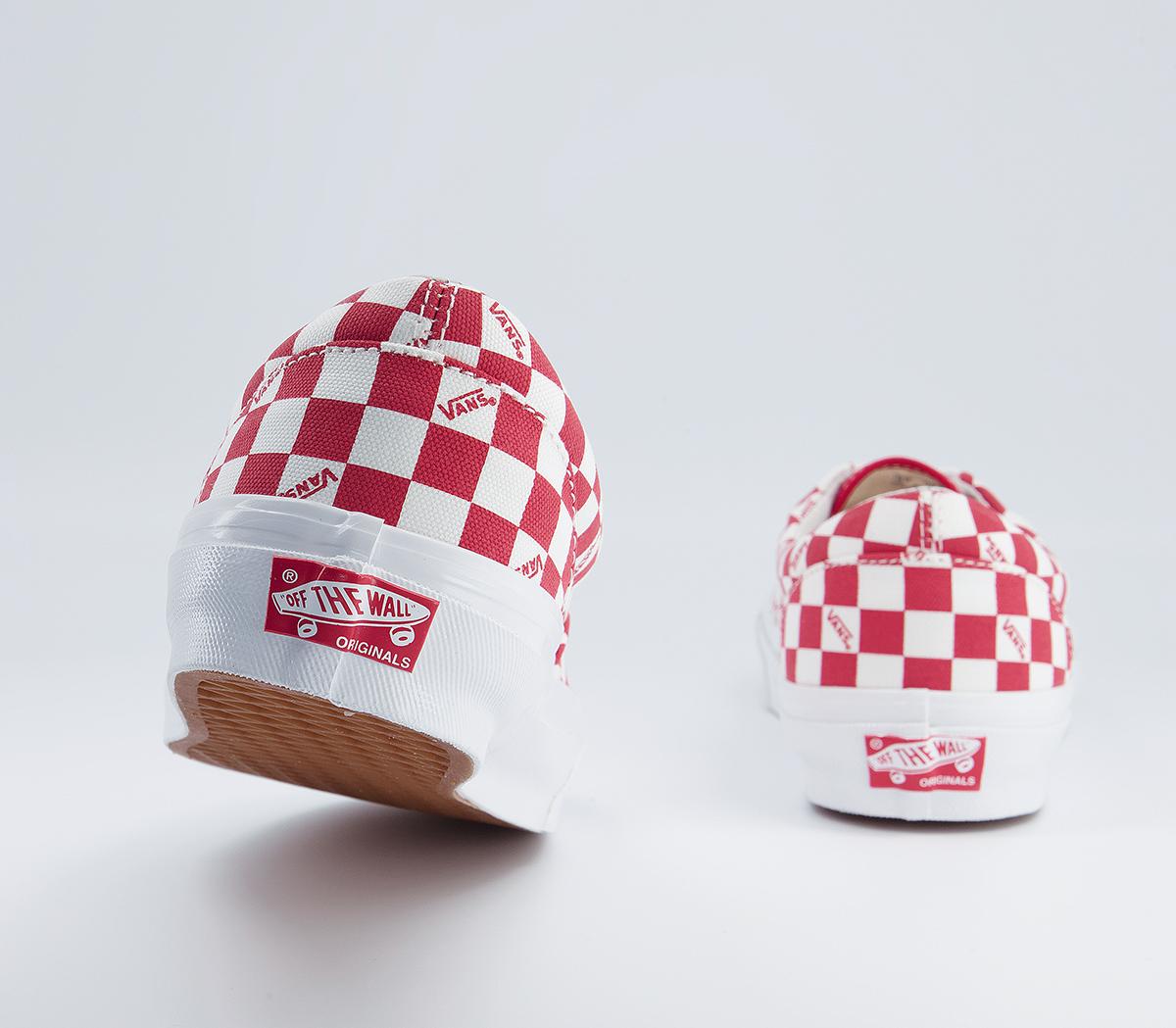 Vans Vault Og Era Lx Trainers Vans Vault Og Era Lx Trainers Checkerboard Logo Racing Red
