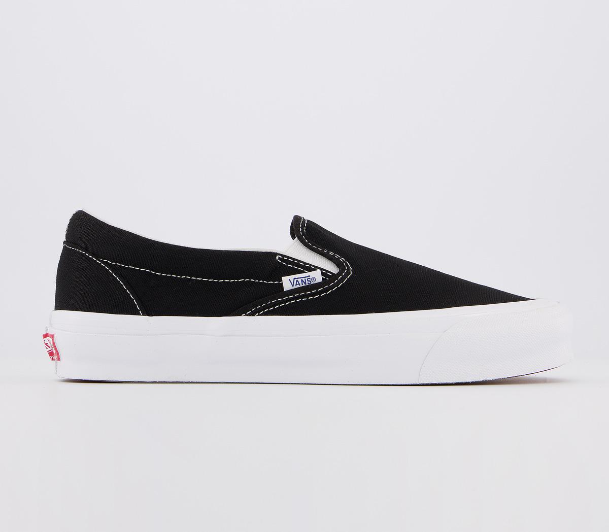 Vans Vault Og Classic Slip On Lx Trainers Black True White - Vans