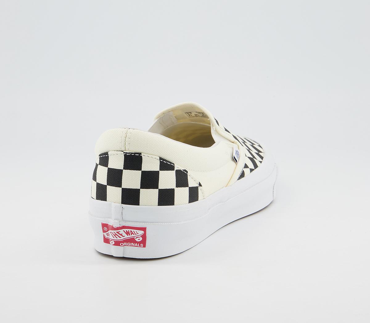 Vans Vault Og Classic Slip On Lx Trainers Vans Vault Og Classic Slip On Lx Trainers Black White Checkerboard