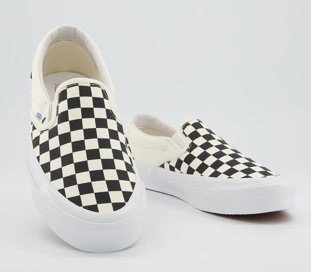 Vans Vault Og Classic Slip On Lx Trainers Vans Vault Og Classic Slip On Lx Trainers Black White Checkerboard