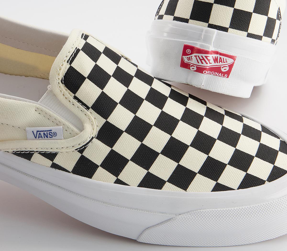 Vans Vault Og Classic Slip On Lx Trainers Vans Vault Og Classic Slip On Lx Trainers Black White Checkerboard