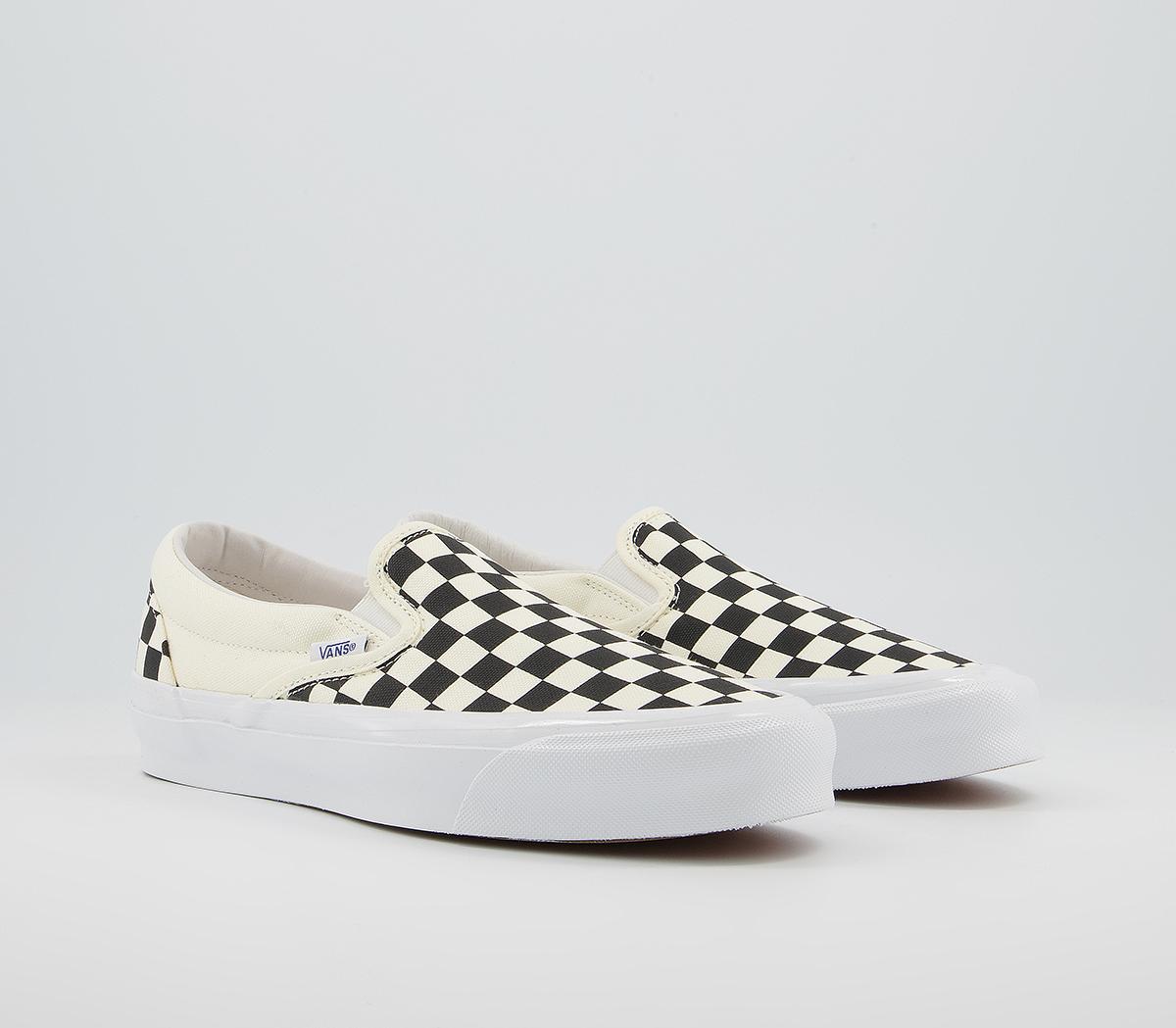 Vans Vault Og Classic Slip On Lx Trainers Vans Vault Og Classic Slip On Lx Trainers Black White Checkerboard