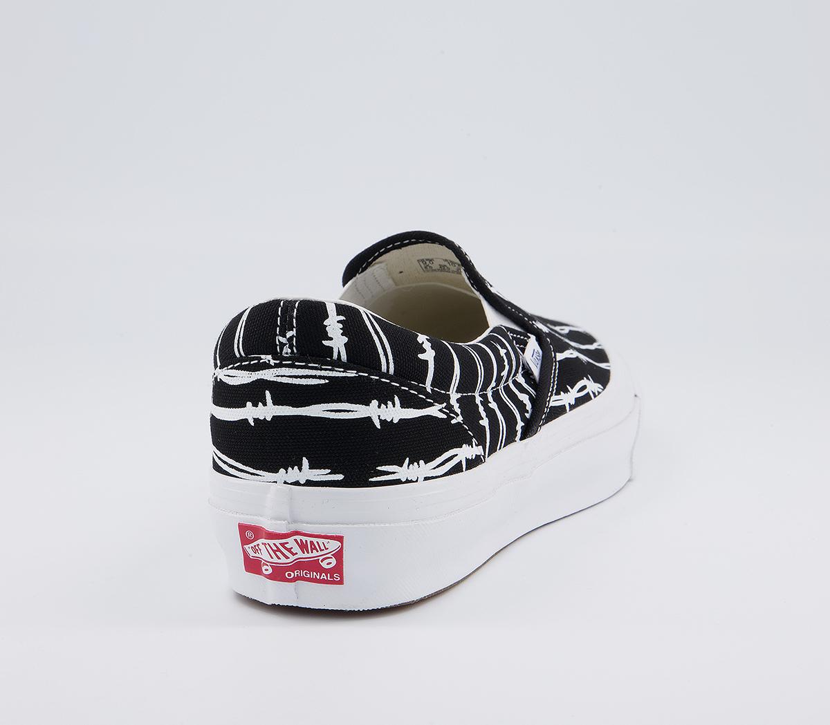 Vans Vault Og Classic Slip On Lx Vans Vault Og Classic Slip On Lx Barbed Wire Black