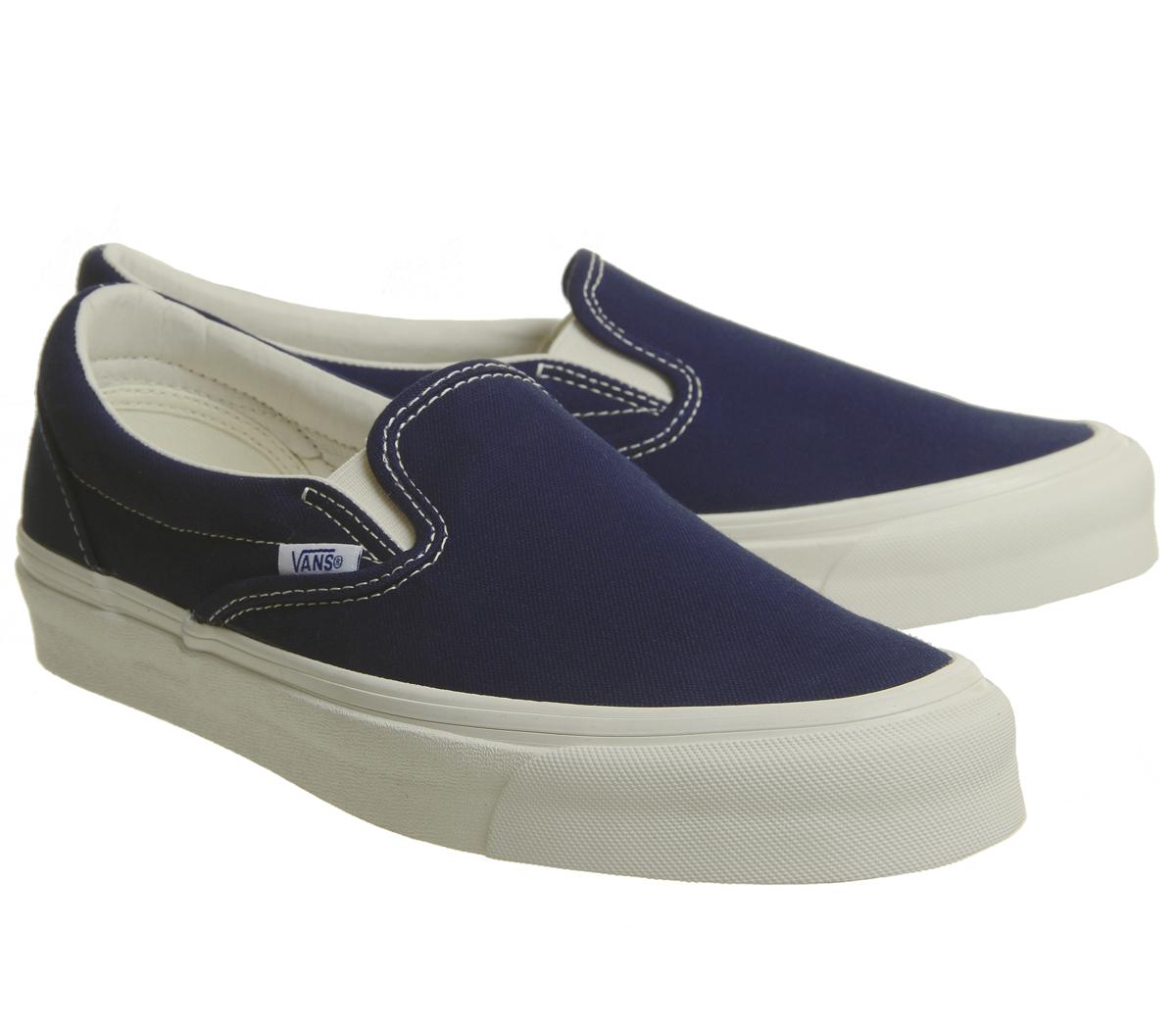 Vans Vault Og Classic Slip On Lx Trainers Peacoat Plim - Skate