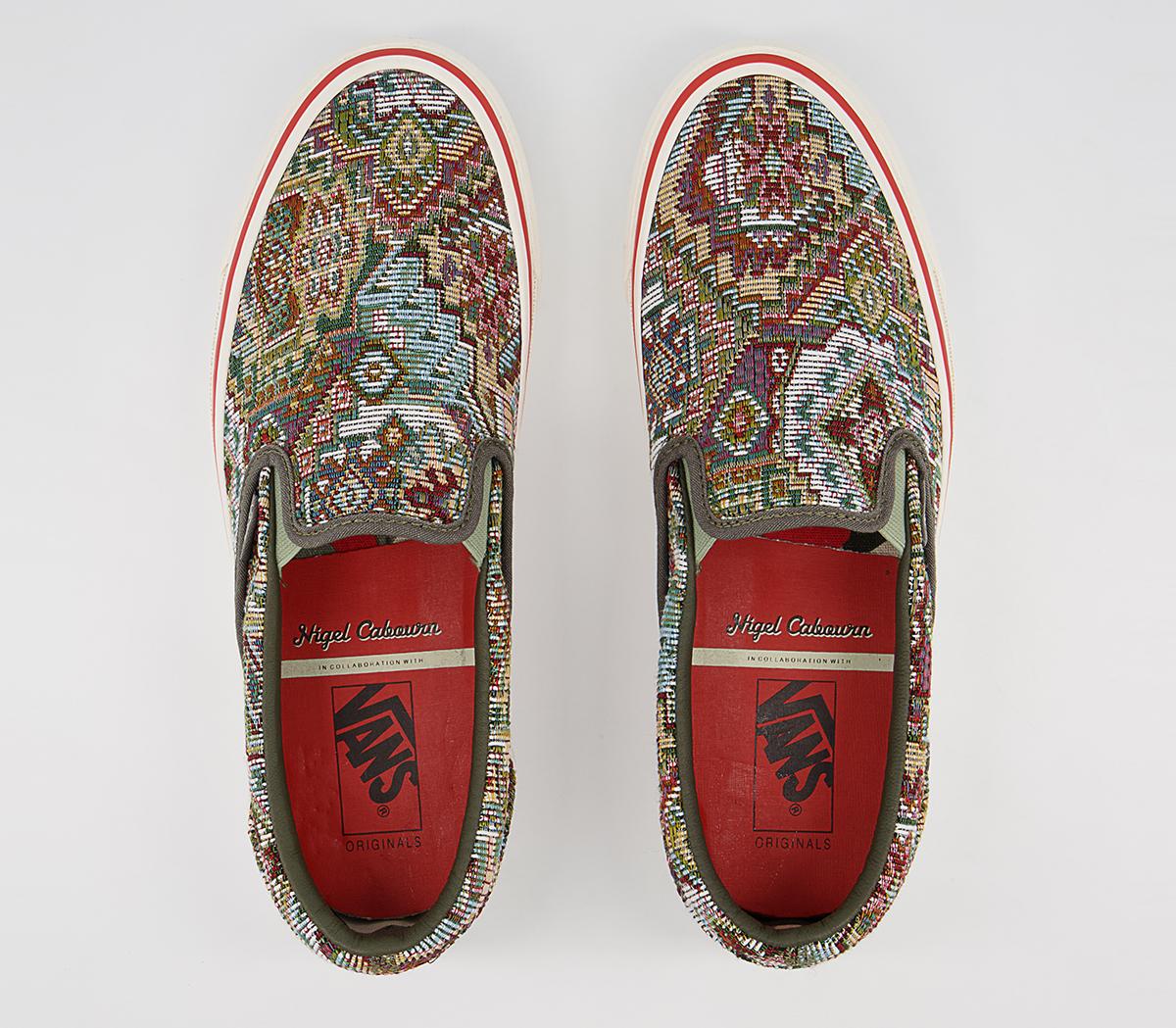 Vans Vault Og Classic Slip On Lx Trainers Nigel Cabourn Carpet