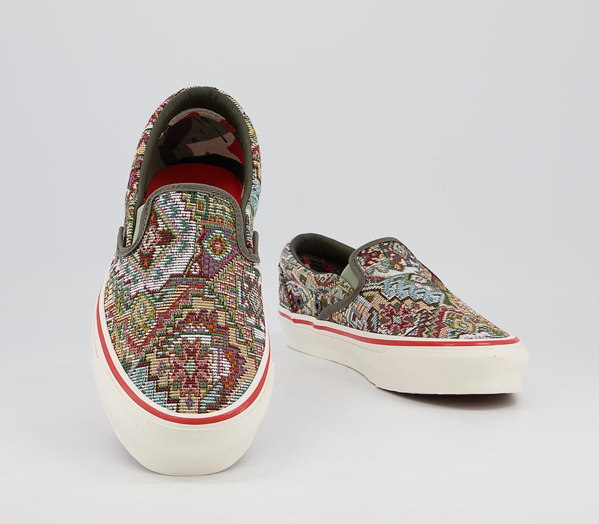 Vans Vault Og Classic Slip On Lx Trainers Nigel Cabourn Carpet