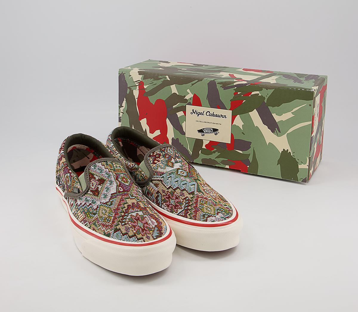 Vans Vault Og Classic Slip On Lx Trainers Nigel Cabourn Carpet