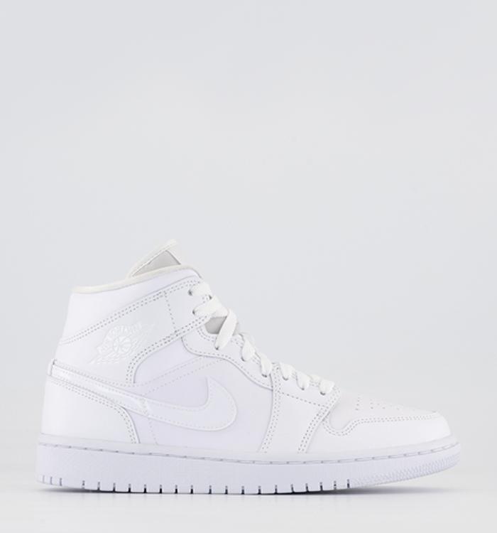 Jordan Air Jordan 1 Mid Trainers White White White