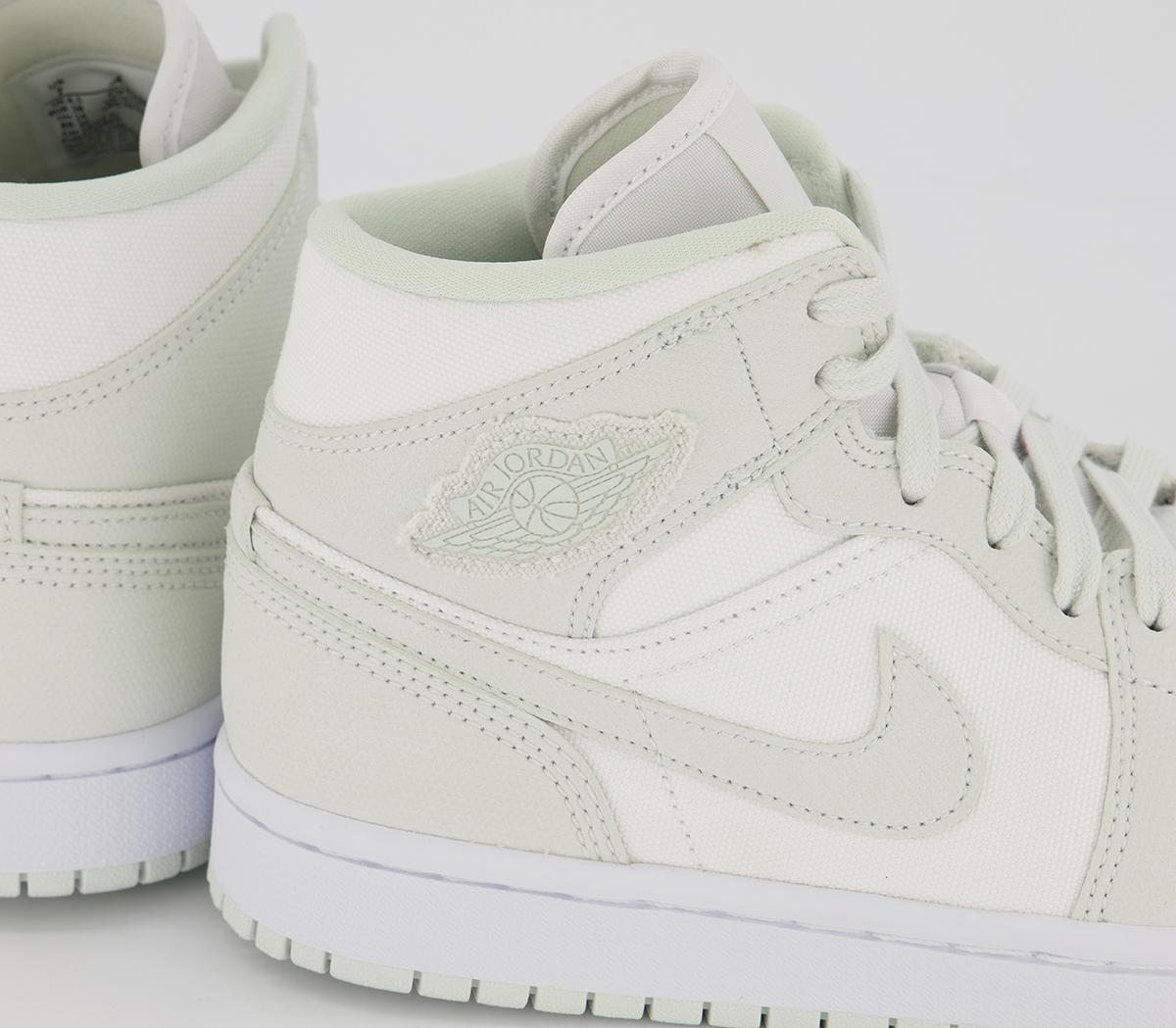 Jordan Air Jordan 1 Mid Trainers White Spruce Aura Spruce Aura 