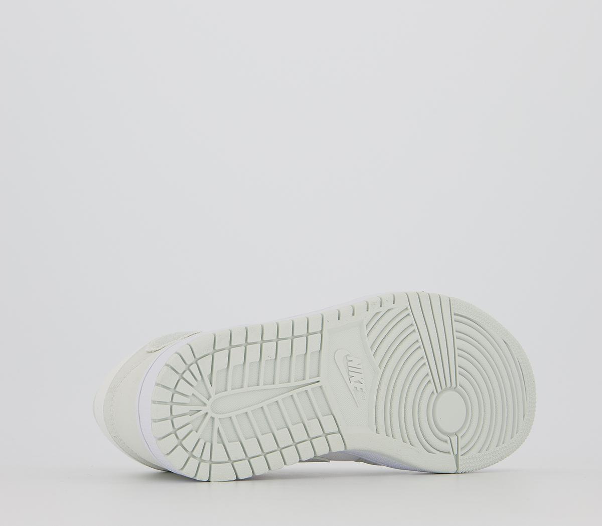 air jordan 1 mid spruce aura white