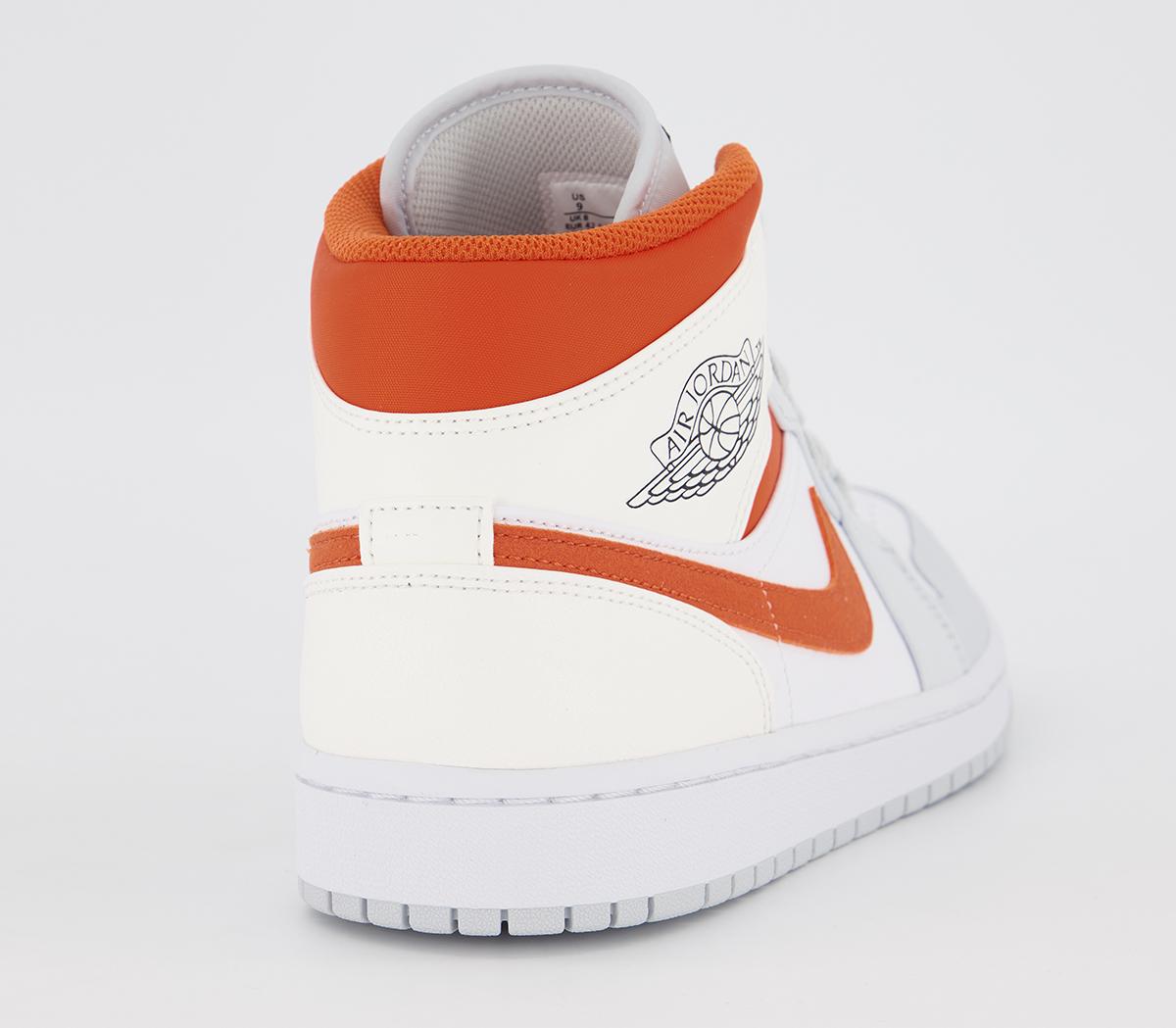 JordanAir Jordan 1 Mid TrainersWhite Starfish Pure Platinum
