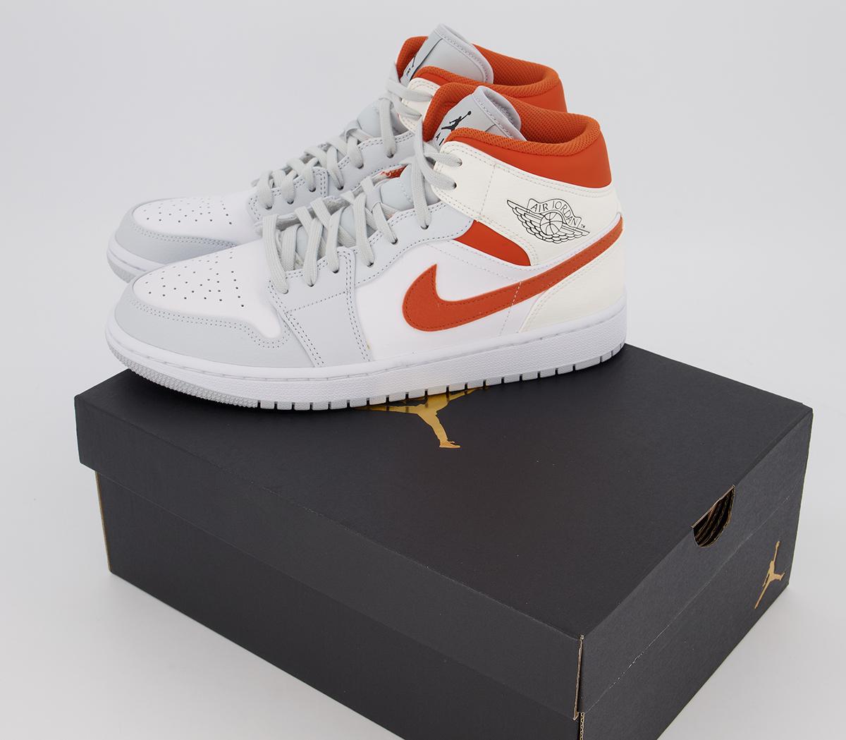 Jordan Air Jordan Mid Trainers White Starfish Pure Platinum