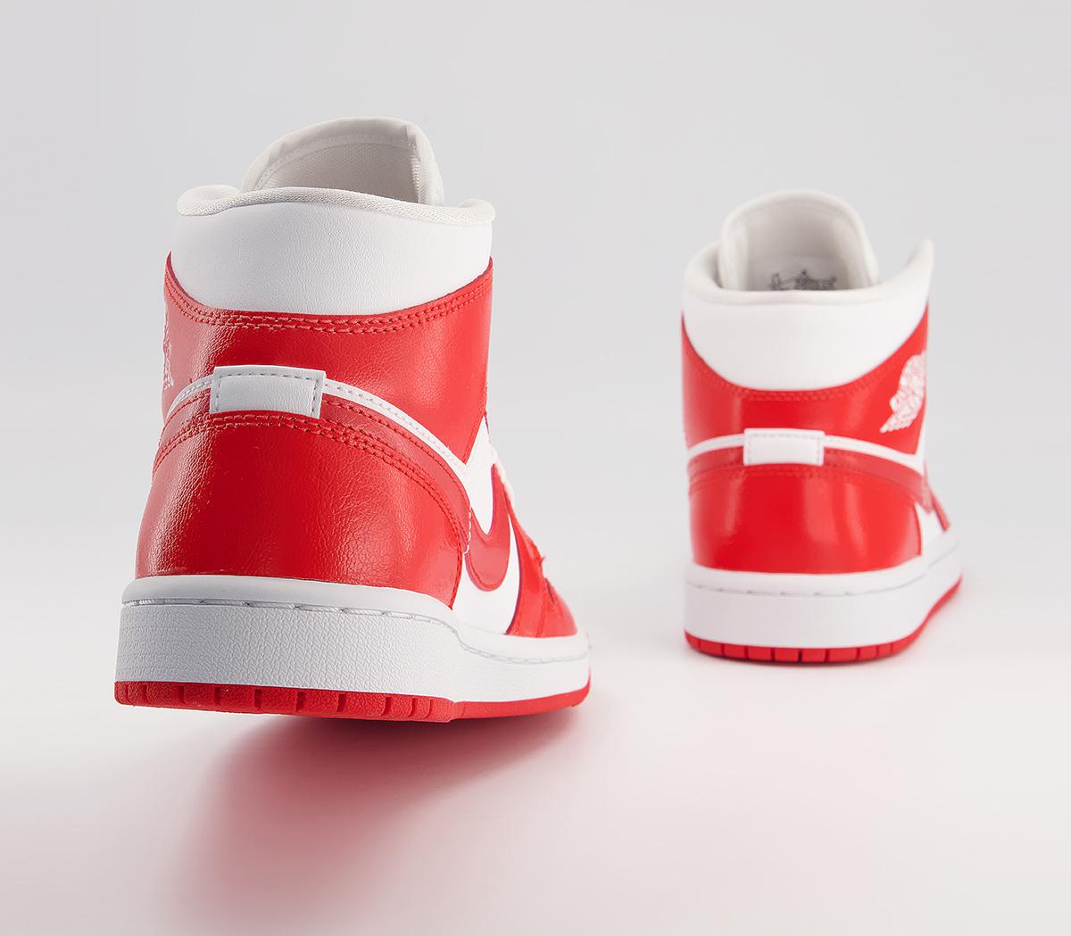 Jordan Air Jordan 1 Mid Trainers White Habanero Red White